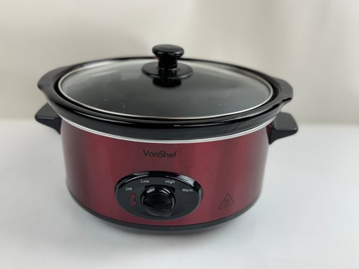 Уред за бавно готвене VonShef 50 339 Slow Cooker 3.5л 170W Съд за готвене с капак Оризовар