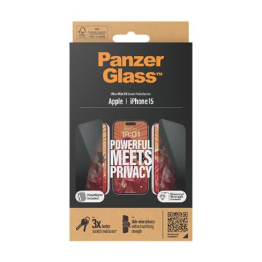 СТЪКЛО PANZERGLASS IPHONE 15 PRIVACY