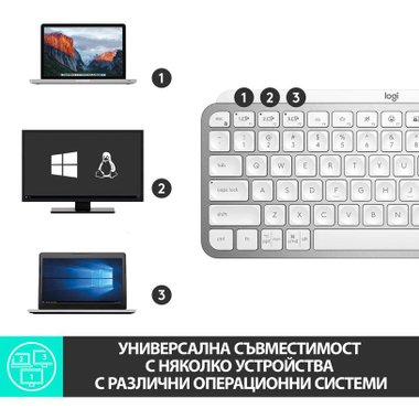 Клавиатура LOGITECH MX Keys Mini PaleGr.920-010499 US International