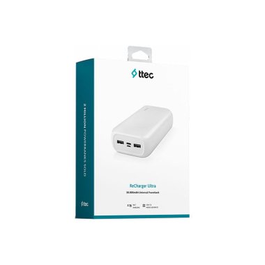 ВЪНШНА БАТЕРИЯ  TTEC ReCharger Ultra 30000 mAh White