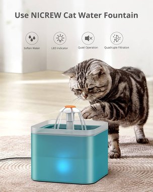 Фонтан за вода за домашни любимци Colorful Pet F2 автоматична поилка за котки животни