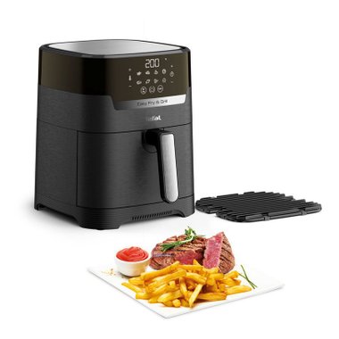 Уред за здравословно готвене  с горещ въздух TEFAL EASY FRY & GRILL EY505815 , 4.2 L  ТАЙМЕР, ЧЕРЕН