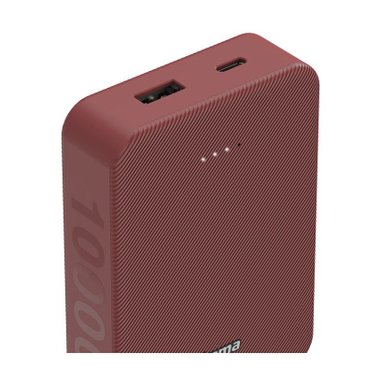 ВЪНШНА БАТЕРИЯ  HAMA Colour 10 10000 mAh 201714 RED