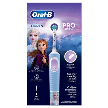 Електрическа четка за зъби ORAL B FROZEN PRO 3+ 6/15/6 ПРИЛОЖЕНИЕ MAGIC DISNEY ORAL-B  Брой режими на работа 2, Работа с едно зареждане до: 30