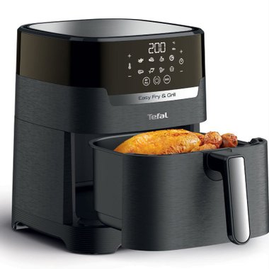Уред за здравословно готвене  с горещ въздух TEFAL EASY FRY & GRILL EY505815 , 4.2 L  ТАЙМЕР, ЧЕРЕН