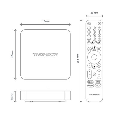 Мултимедиeн плеър THOMSON 4K TV BOX 240G