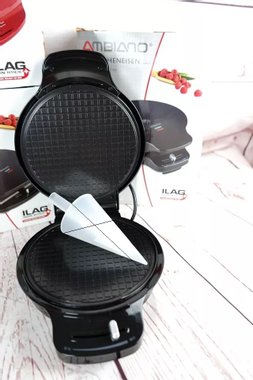 Уред за вафлени фунийки Ambiano GT-SF-WEH-03 1200W фунийки за сладолед Туч за вафлени блатове 
