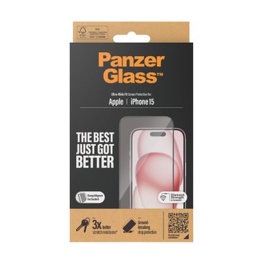 СТЪКЛО PANZERGLASS IPHONE 15 UWF