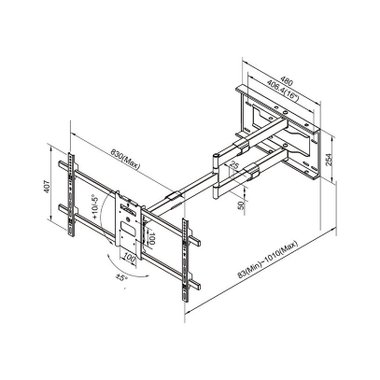 TV Стойка  MULTIBRACKETS MB6539  ЧЕРЕН
