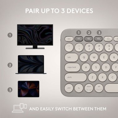 Клавиатура LOGITECH K380 SAND 920-011165