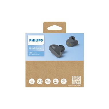 True wireless слушалки PHILIPS TAT3508BK  БЕЗЖИЧНА ВРЪЗКА, BLACK