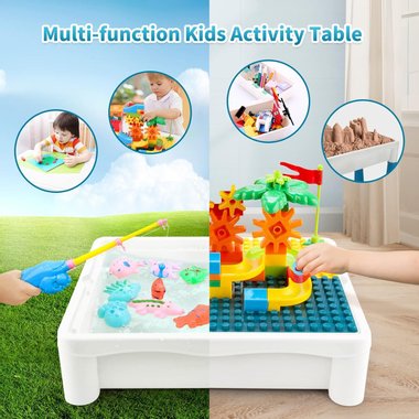 Детски комплект маса със стол и конструктор 105 части Blocks Table Play the Childhood MC817 Занимателен комплект Образувателна масичка  