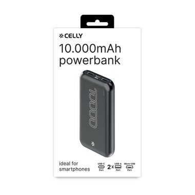 ВЪНШНА БАТЕРИЯ  CELLY 10000 mAh BLACK