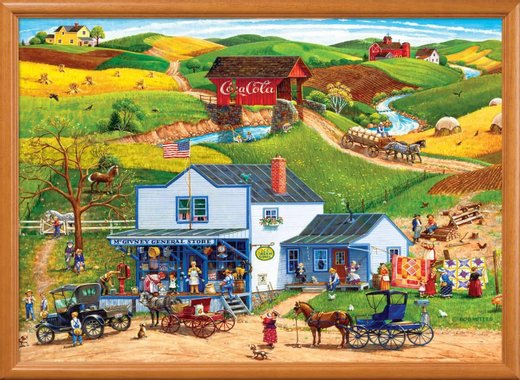 Пъзел Master Pieces 72027 1000 части Galeria Hometown Mcgiveny's Country Store американско градче