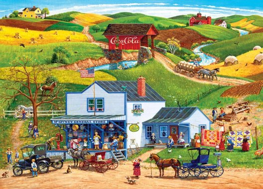 Пъзел Master Pieces 72027 1000 части Galeria Hometown Mcgiveny's Country Store американско градче