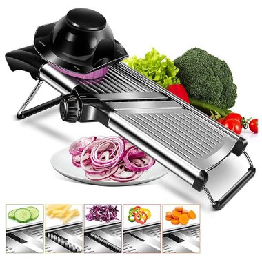 Ръчно ренде за зеленчуци Mandoline Dial Slicer кухненско ренде неръждаема стомана