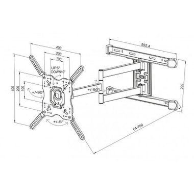 TV Стойка  VIVANCO 38004  ЧЕРЕН