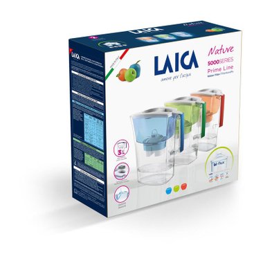 Филтрираща кана LAICA PRIME LINE + 2БР. BI-F ЧЕРВЕНА