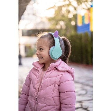 Стерео слушалки POWERLOCUS P2 KIDS CAT PUR/GREE