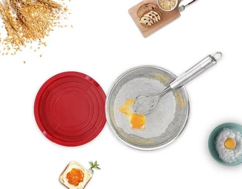 Комплект купи Home Devision salad bowl 2 броя 22см и 18см Домакински купи за смесване с капаци и силиконово дъно