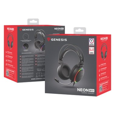 Слушалки GENESIS NEON 613 RGB BLACK NSG-2092