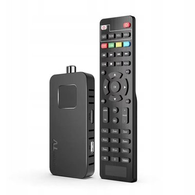 Цифров ТВ тунер Ajli 16040-16 DC DVB-T2 декодер HEVC H.265 TV Stick Full HD Time Shift USB Дистанционно
