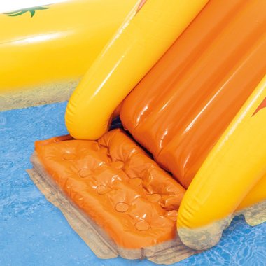 Детски надуваем басейн с пързалка Intex 57444NP Dinosaur Play Center 4в1 Надуваем център водопад  пръскаща палма мини баскетбол