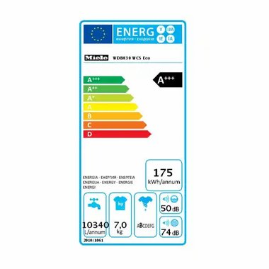 Пералня машина Miele WDB030 Eco W1 Classic 7кг  клас: А+++ 1400 оборота в минута Свободностояща 