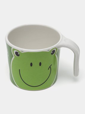 Детски комплект за хранене Bamboo Fibre kids set Frog 5 части Комплект прибори за хранене Жаба Бамбук 