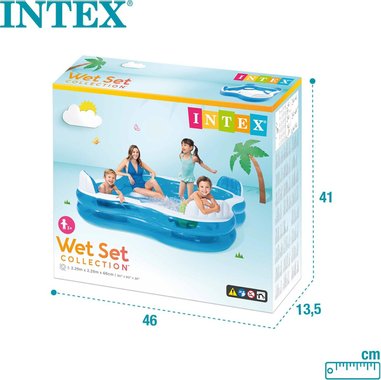 Надуваем басейн Intex 56475NP Swim Centre Family Lounge Pool 229 х 66 см  4 седалки