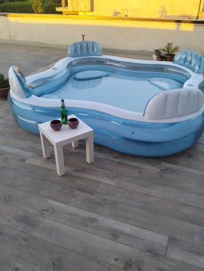 Надуваем басейн Intex 56475NP Swim Centre Family Lounge Pool 229 х 66 см  4 седалки