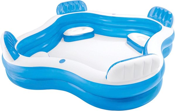 Надуваем басейн Intex 56475NP Swim Centre Family Lounge Pool 229 х 66 см  4 седалки