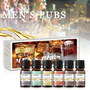 Етерични масла Euqee Men's Pubs 6 х 10 мл мъжки аромати ароматерапия за Дифузери козметика сапуни