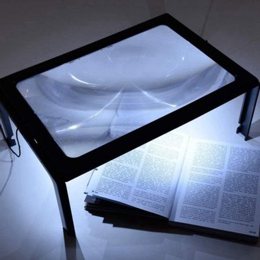 Лупа за четене с LED осветление Hands Free Magnifier А4 увеличителна настолна Преносима LED лупа за четене