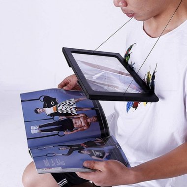 Лупа за четене с LED осветление Hands Free Magnifier А4 увеличителна настолна Преносима LED лупа за четене