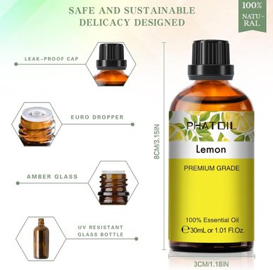 Етерично масло лимон PHATOIL Lemon 100мл аромати ароматерапия за Дифузери козметика сапуни