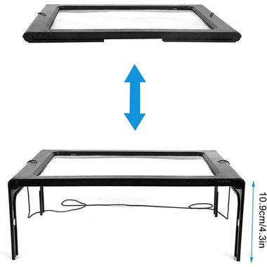 Лупа за четене с LED осветление Hands Free Magnifier А4 увеличителна настолна Преносима LED лупа за четене