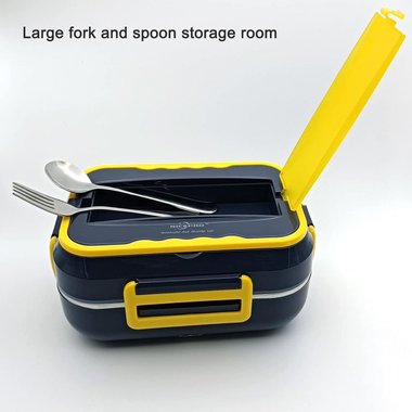 Електрическа кутия за храна Electric lunch box DFH-C21 1.5л 40W Уред за бързо затопляне на храна Преносима кутия Комплект кутия за храна с прибори 