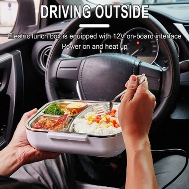 Електрическа кутия за храна Electric lunch box DFH-C21 1.5л 40W Уред за бързо затопляне на храна Преносима кутия Комплект кутия за храна с прибори 