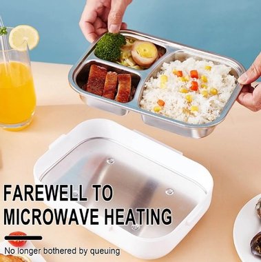 Електрическа кутия за храна Electric lunch box DFH-C21 1.5л 40W Уред за бързо затопляне на храна Преносима кутия Комплект кутия за храна с прибори 