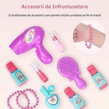 Детска козметична тоалетка в раница Fashion make your own 006-13А 2в1 30 части Козметична тоалетка в раница с аксесоари 