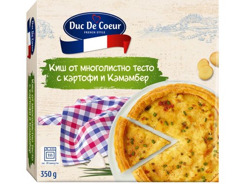 Киш от многолистно тесто