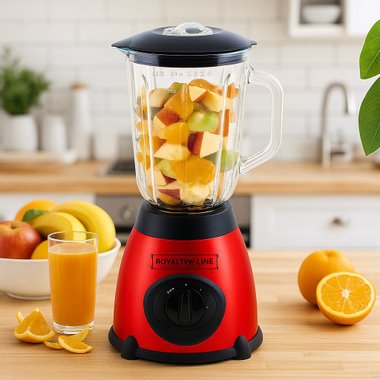 Кухненски блендер с мелница за ядки и подправки RL-SME-600.6 RED, 800 W, 1.5 l