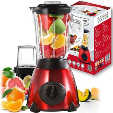 Кухненски блендер с мелница за ядки и подправки RL-SME-600.6 RED, 800 W, 1.5 l