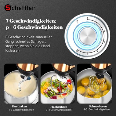 Планетарен миксер Scheffler SC-263 2000W 5л Кухненски робот Тестобъркачка