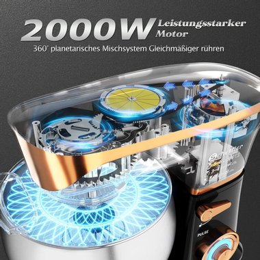 Планетарен миксер Scheffler SC-263 2000W 5л Кухненски робот Тестобъркачка