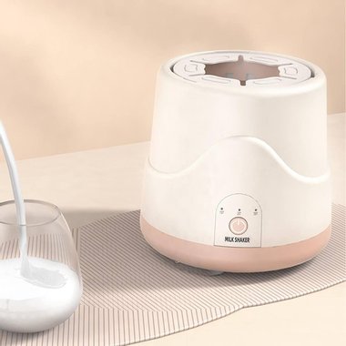 Автоматичен шейкър за адаптирано мляко Milk shaker V20 Pink Двупосочно разбъркване на мляко