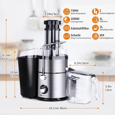 Сокоизстисквачка Scheffler JR1 PJE1000 1000W Сок от плодове зеленчуци 