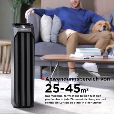 Пречиствател на въздух 3в1 Toshiba CAF-Z45FR 53W HEPA H13 филтър с активен въглен UV стерилизация CADR 228 м³ч