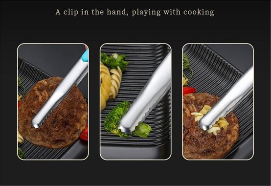 Щипка за храна QLLQ Кухненска щипка BBQ барбекю Щипка за сервиране 